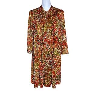 KUT From the Kloth Robyn Shift Short Dress sz 8 Earthtones Boho Casual Festival